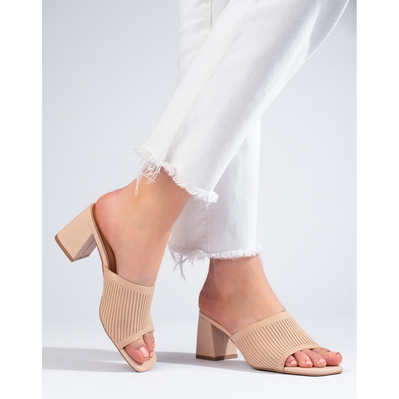 Women's textile slippers Shelovet beige 1 Women's textile slippers Shelovet beige 1