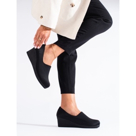 Black fabric wedge shoes from T.Sokolski 1