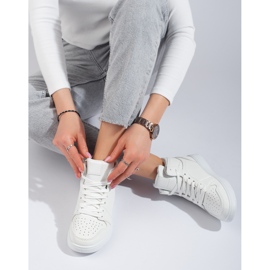 Shelovet white high-top sneakers 1