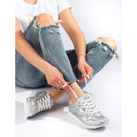 Shelovet silver holographic sneakers 1 Shelovet silver holographic sneakers 1