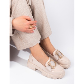 W. Potocki Beige women's shoes with a Shelovet buckle 1
