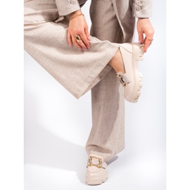 W. Potocki Beige women's shoes with a Shelovet buckle 2