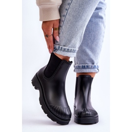 BM Slip-On Rubber Boots Jodhpur Boots Black Carme 1