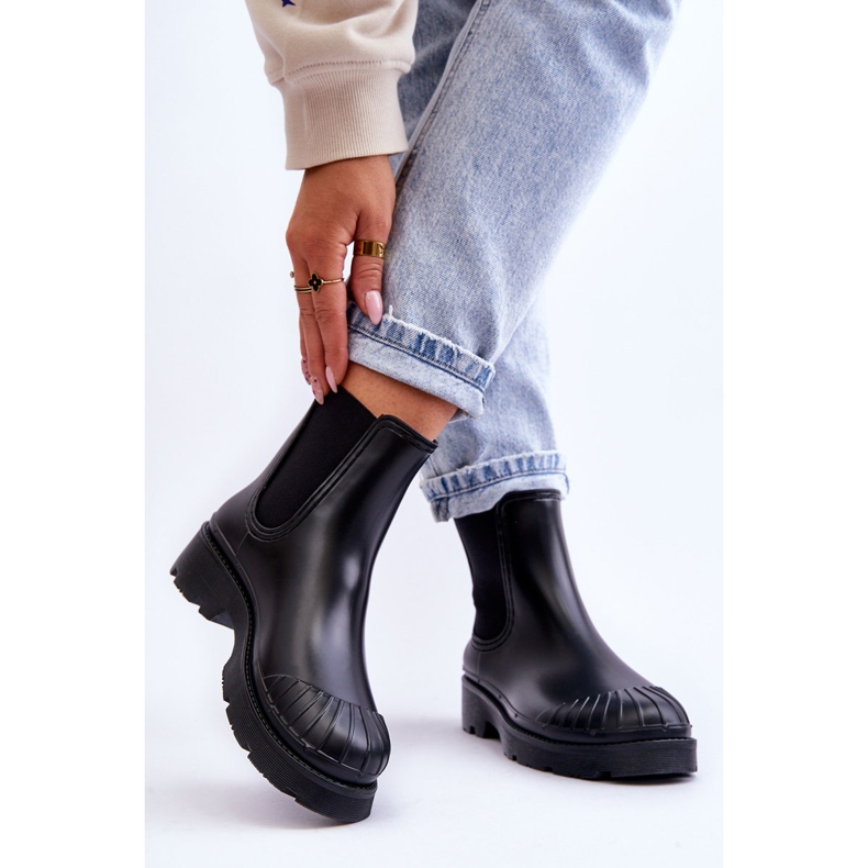 BM Slip-On Rubber Boots Jodhpur Boots Black Carme 2