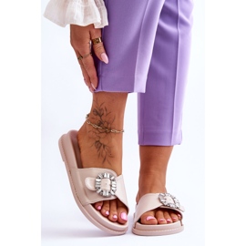 BM Women's Platform Slippers With Beneca Beneca Decoration beige 1