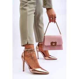PG1 High Heel Pumps With Pointed Toe Rose Gold Reflection pink 2