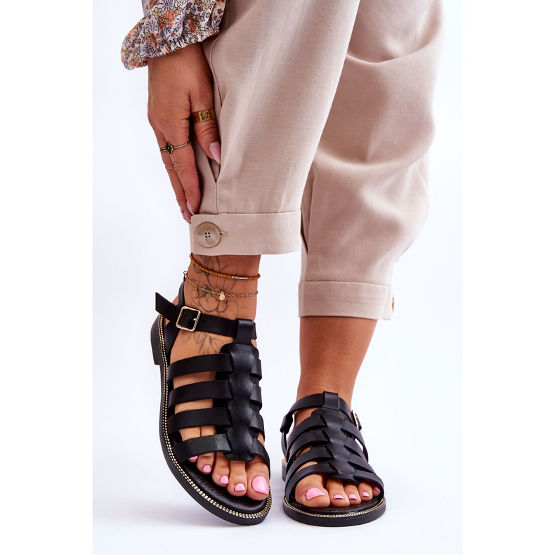Lemar Leather Sandals With Black Lawren Straps 1
