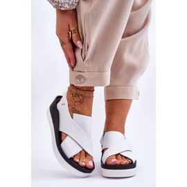 Lemar White Morgan Leather Wedge Sandals 1 Lemar White Morgan Leather Wedge Sandals 1