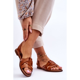 Zazoo Comfortable Brown Kayla Leather Slip-on Sandals 2