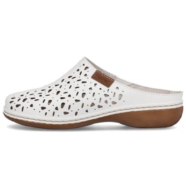 Openwork slippers Rieker W 65996-80 white 2