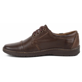 Olivier Men's leather shoes 416MP dark brown 2