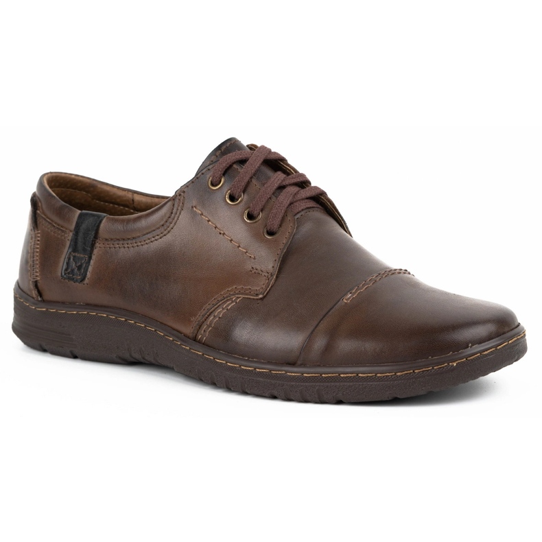 Olivier Men's leather shoes 416MP dark brown 1
