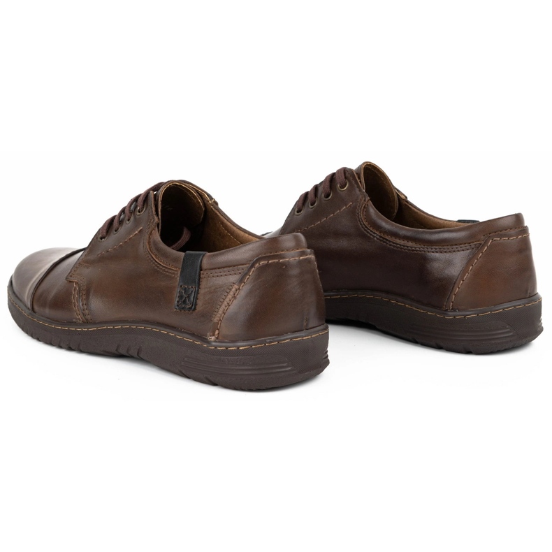 Olivier Men's leather shoes 416MP dark brown 4
