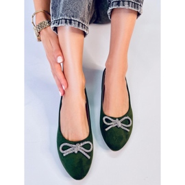 Batten Green Almond Toe Ballerinas 1