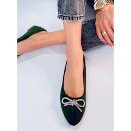 Batten Green Almond Toe Ballerinas 2