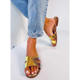 BM Women's opalescent Duey Gold slippers golden 1