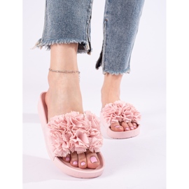 Shelovet pink platform slides 1