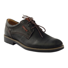 Riko men's shoes tied 823 black brown 1