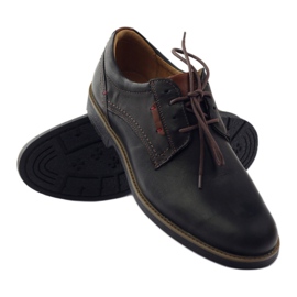Riko men's shoes tied 823 black brown 3