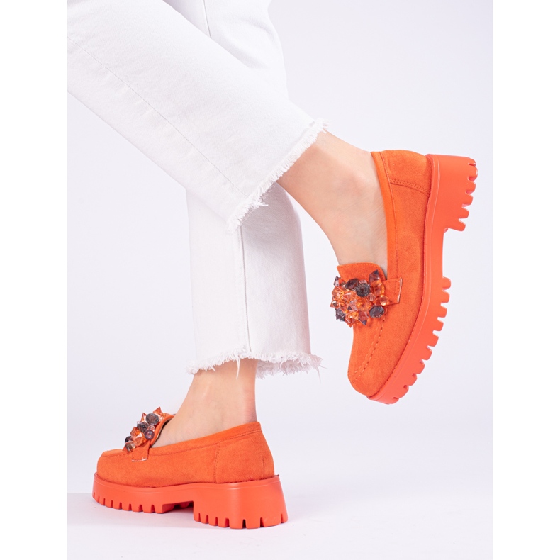 Goodin Orange platform moccasins from Shelovet 1