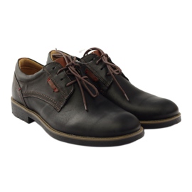 Riko men's shoes tied 823 black brown 4