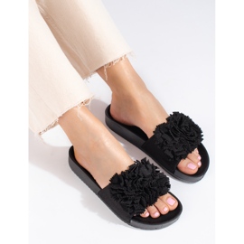 Shelovet black platform slides 2
