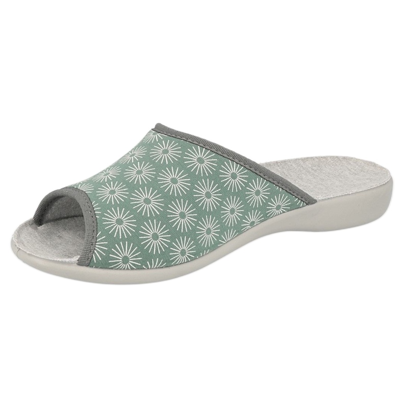 Befado women's slippers PU 254D141 green 3