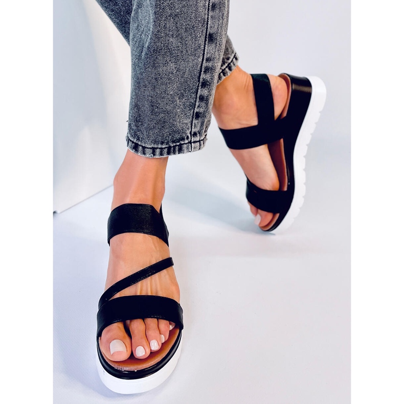 Carlton Black wedge sandals 1