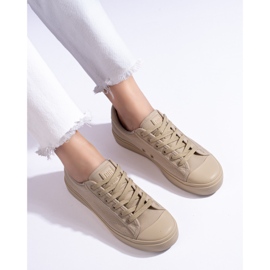 Women's beige sneakers Big Star LL274094 1