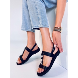 BM Cheek Black metallic women's sandals 2 BM Cheek Black metallic women's sandals 2