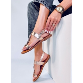 BM Women's metallic Cheek Champagne sandals pink 2
