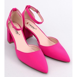 Vonetta Fuchsia Open Low Heel Pumps pink 1