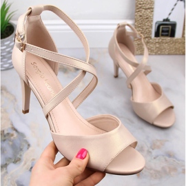 Women's beige pin sandals Sergio Leone SK431 1