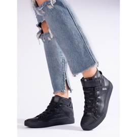 Women's black high sneakers Big Star V274542 1
