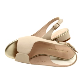 Sergio Leone SK829 Heeled Sandals Beige 5