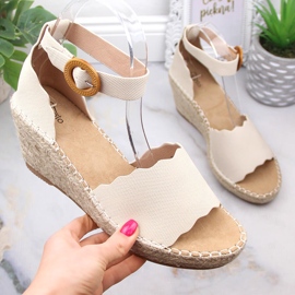 Women's eVento 5425 beige wedge espadrilles sandals 1 Women's eVento 5425 beige wedge espadrilles sandals 1