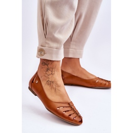 Lemar Comfortable Leather Ballerinas for Women Brown Luka 2 Lemar Comfortable Leather Ballerinas for Women Brown Luka 2