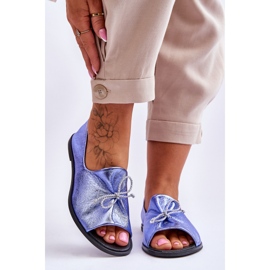 Women's Leather Ballerinas Nicole 2660/066 Blue 1 Women's Leather Ballerinas Nicole 2660/066 Blue 1