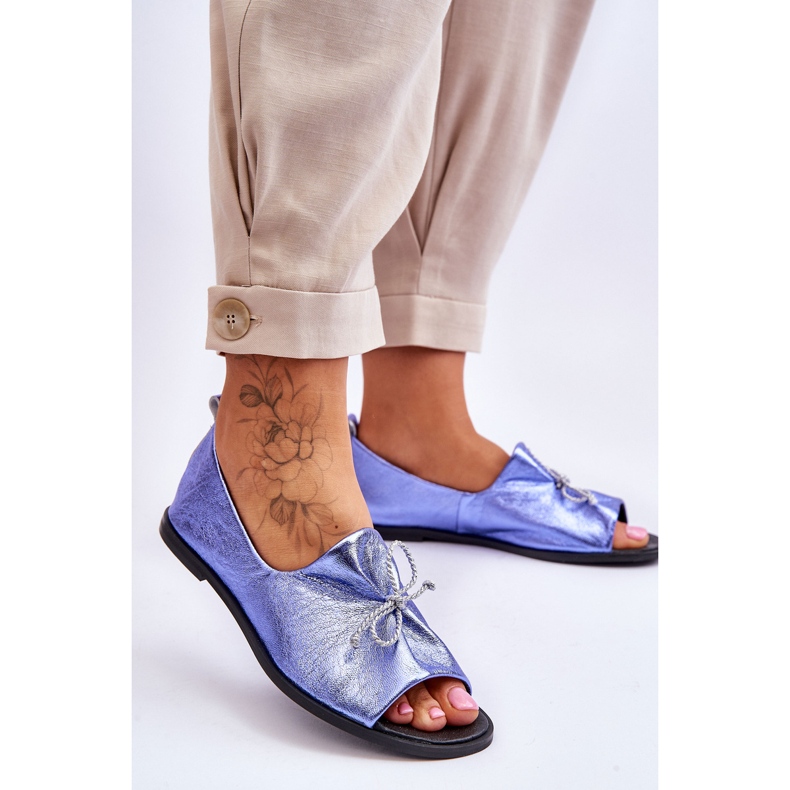 Women's Leather Ballerinas Nicole 2660/066 Blue 2 Women's Leather Ballerinas Nicole 2660/066 Blue 2