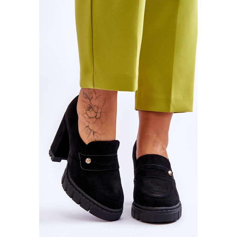 Vinceza Elegant Suede High Heels Black Mintore 1