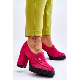 Vinceza Elegant Suede High Heels Fuchsia Mintore pink 2