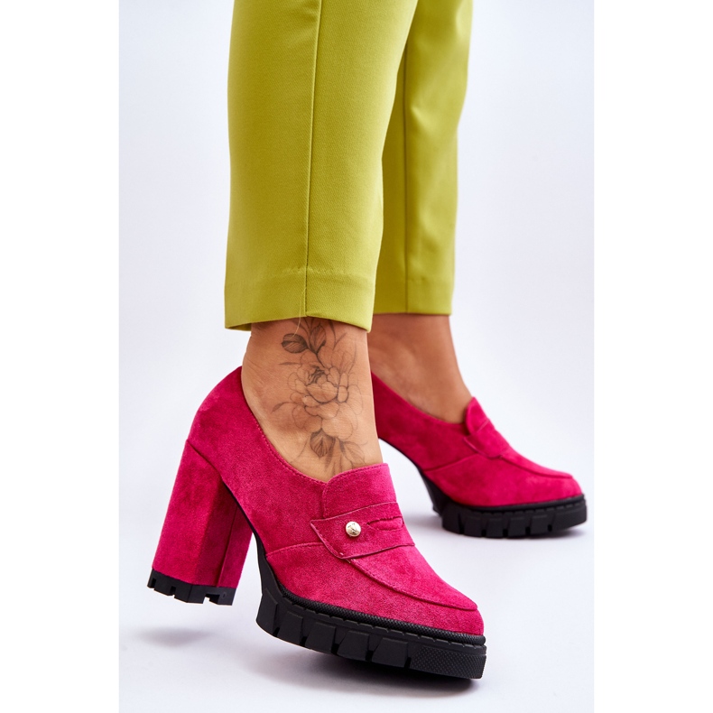 Vinceza Elegant Suede High Heels Fuchsia Mintore pink 2