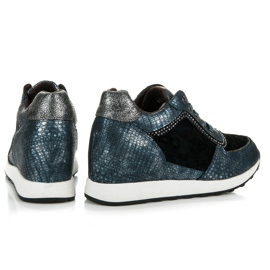 Kylie Wedge Sneakers With Print blue 1