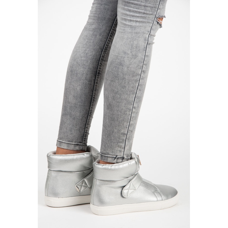 High sneakers with velcro grey 1