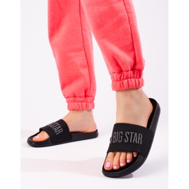 Black women's slippers Big Star FF274A200906 2