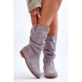 Women's Suede Boots Maciejka 05057-13 Gray grey 1