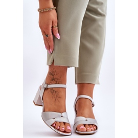 Sergio Leone SK898 Gray Low Heel Sandals grey 1