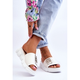 Vinceza Women's Platform Slippers With Beige Monroe Decoration 2