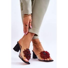 Fashionable Transparent High Heel Slippers S.Barski KV-AP658-1 Black 2