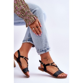 Women's Flat Sandals S.Barski KV-541-120 Black 2